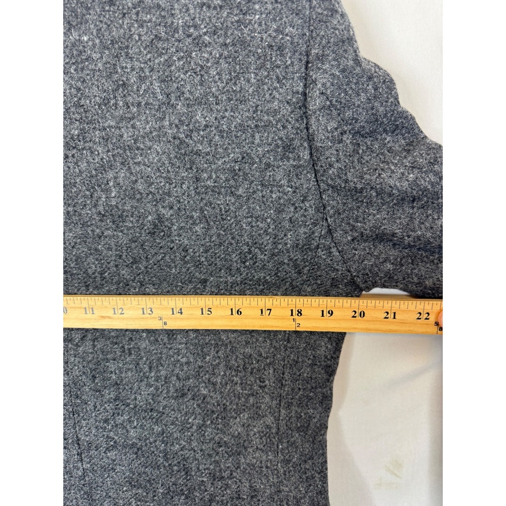 J Crew Abraham Moon Mens 38R Grey Wool Blazer Sport Coat Elbow Patches British - Picture 9 of 10